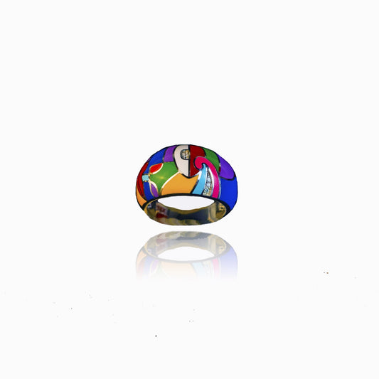 Abstract Colors Ring