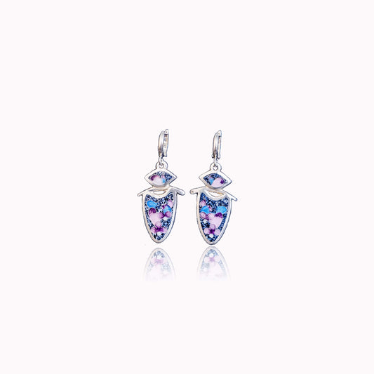 Shimmering Blue Earrings