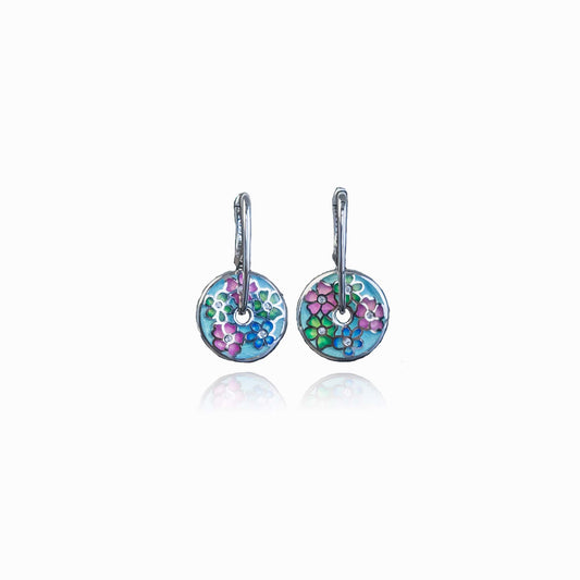 Baby Blue Floral Earrings