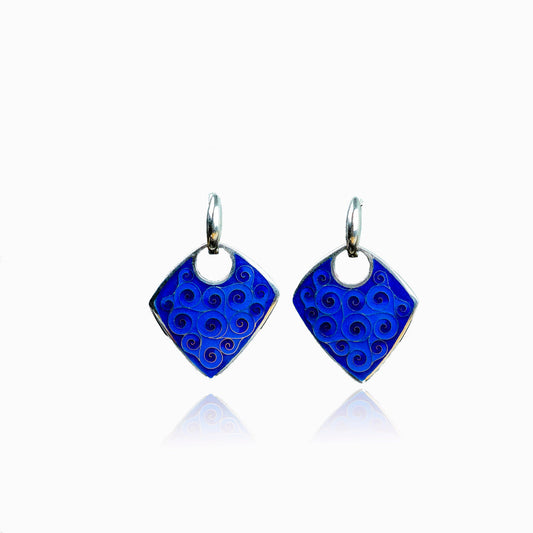 Sapphire Wave Earrings